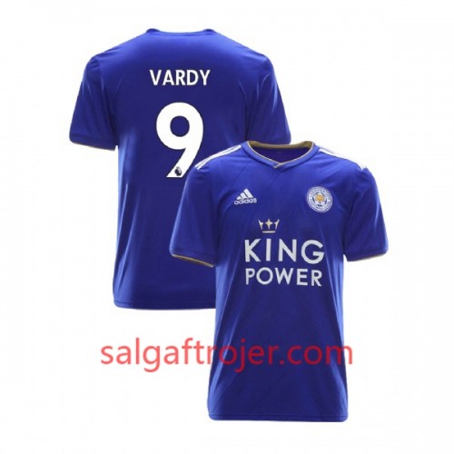 Leicester City Fodboldtrøjer Jamie Vardy 9 Hjemmebanesæt 2018/19 Kort ærmer Leicester City Fodboldtrøjer Jamie Vardy 9 Hjemmebanesæt 2018/19 Kort ærmer